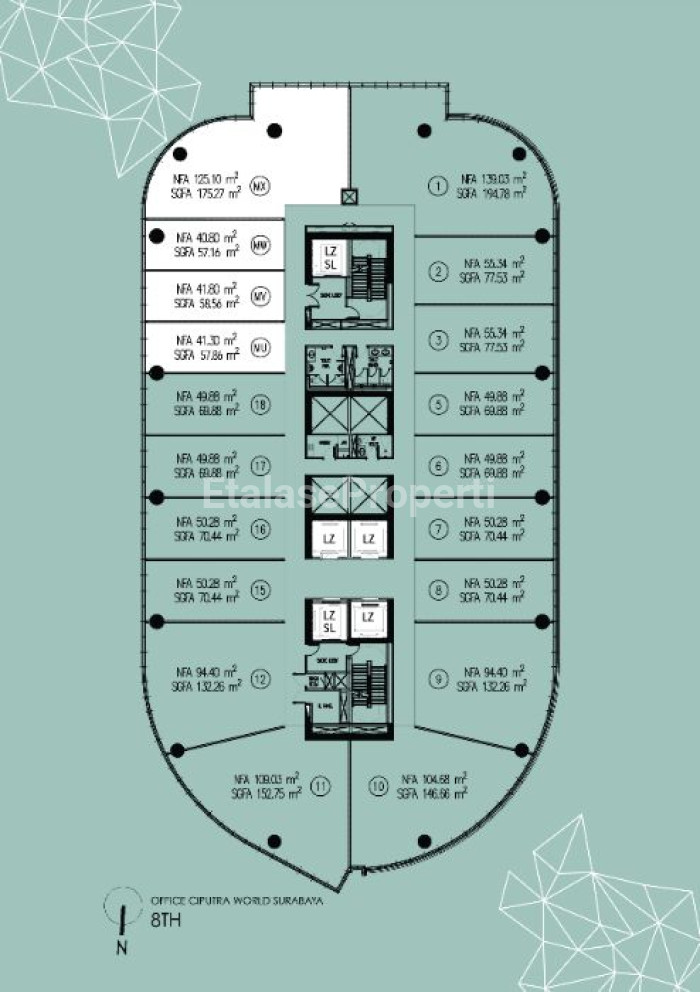 Foto properti Dijual Office Tower Ciputra World Surabaya Nomor Cantik Lt8 Ada 3 Unit Jejer! 2