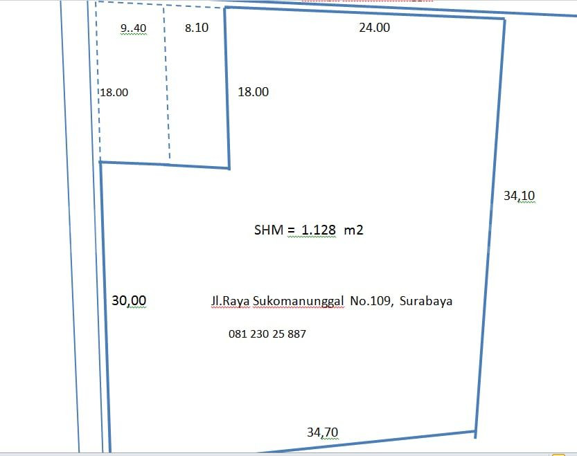 Foto properti tanah surabaya barat raya sukomanunggal 1