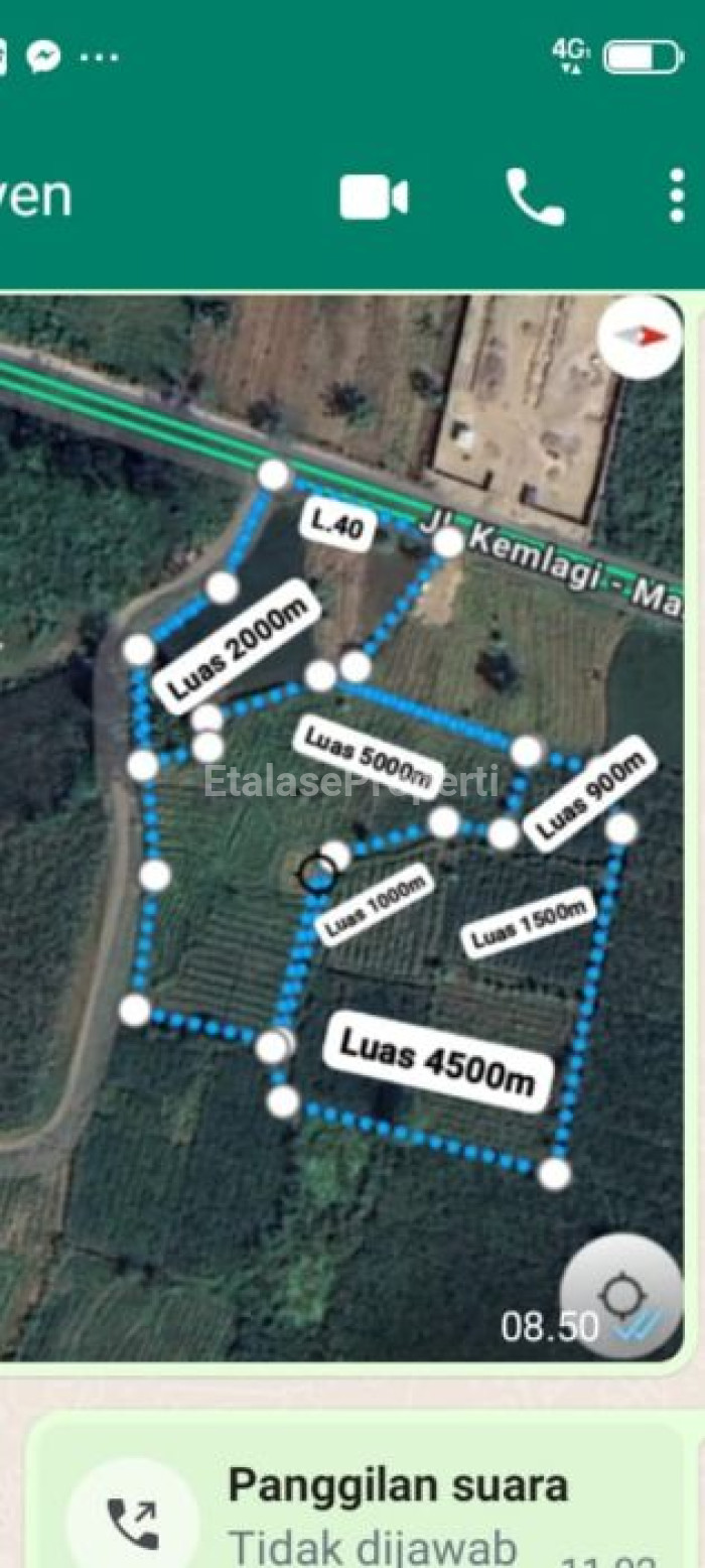 Foto properti DiJual :  Tanah Lokasi Kemlagi Luas 1 Ha 1