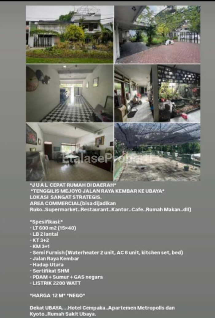 Foto properti Dijual Cepat Rumah Di Tenggilis Mejoyo 2
