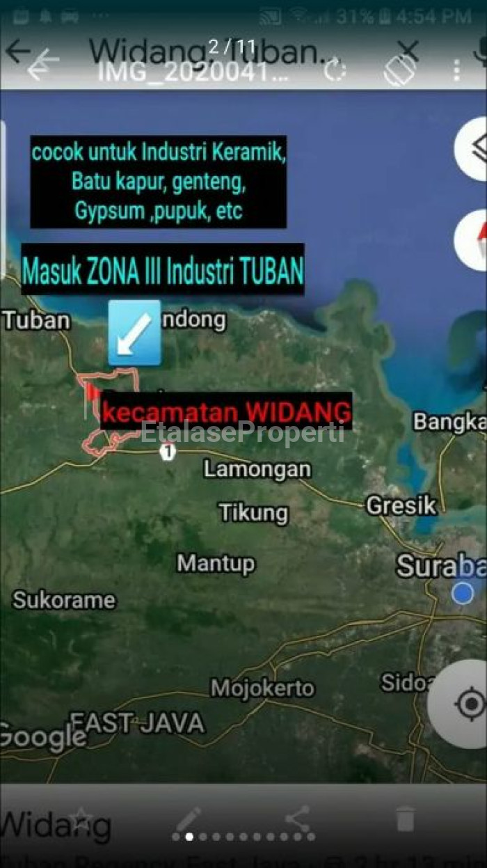 Foto properti Dijual Cepat Tanah Di Kecamatan Widang, Tuban 5