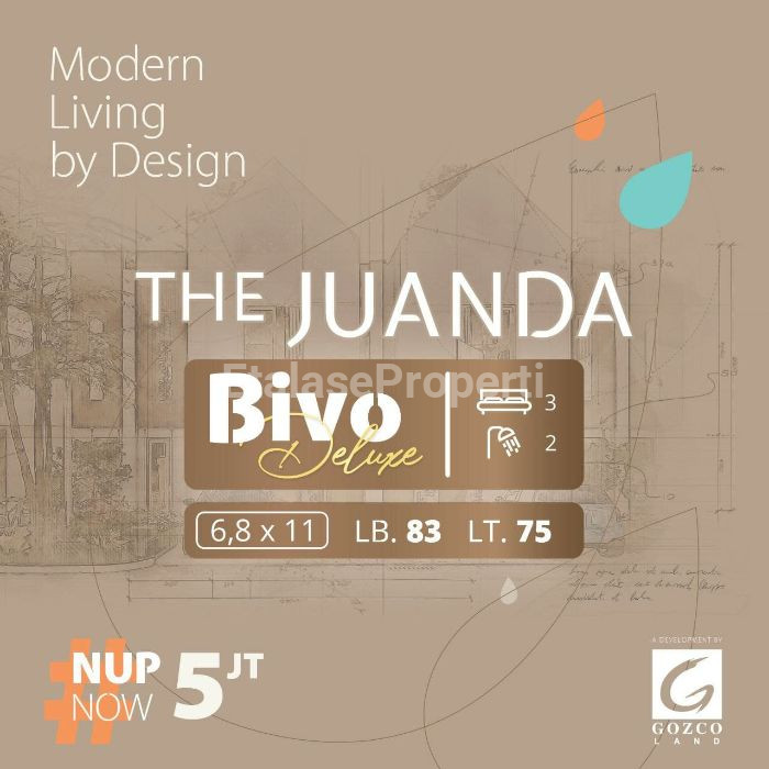 Foto properti (PRIMARY)THE JUANDA NEW TIPE BIVO DELUXE SUBSIDI DP 50%  NUP NOW 5JT REFUNDABLE 3