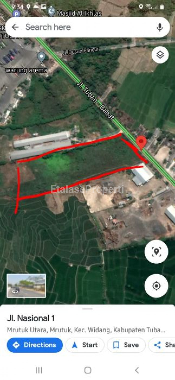Foto properti Dijual Tanah Zona Industri Jln. Nasional Mrutuk Utara, Widang, Tuban 6
