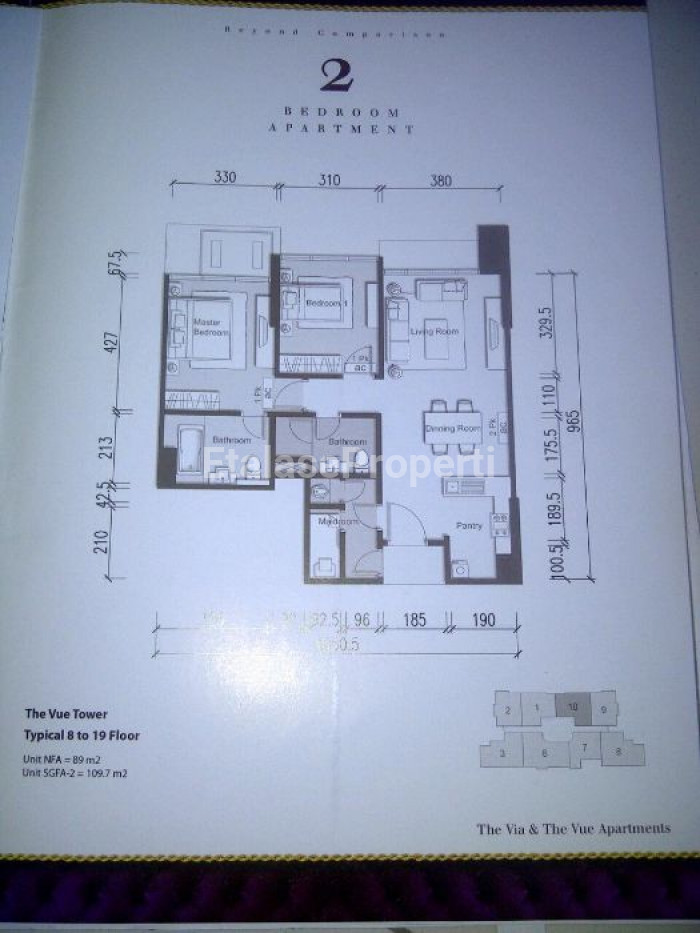 Foto properti Disewakan Apartemen Ciputra World Tower Vue 3